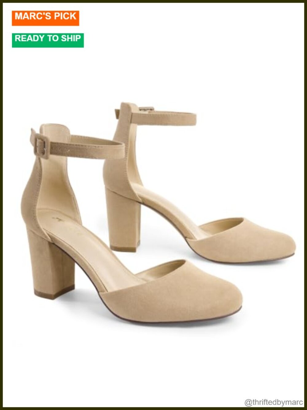3 Inch Closed Toe Chunky Block Heel Pumps Ankle Strap Business Casual